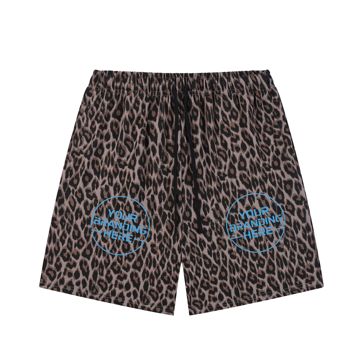 Unisex Heavyweight Leopard Drawstring Shorts - UB0037-C001-V2