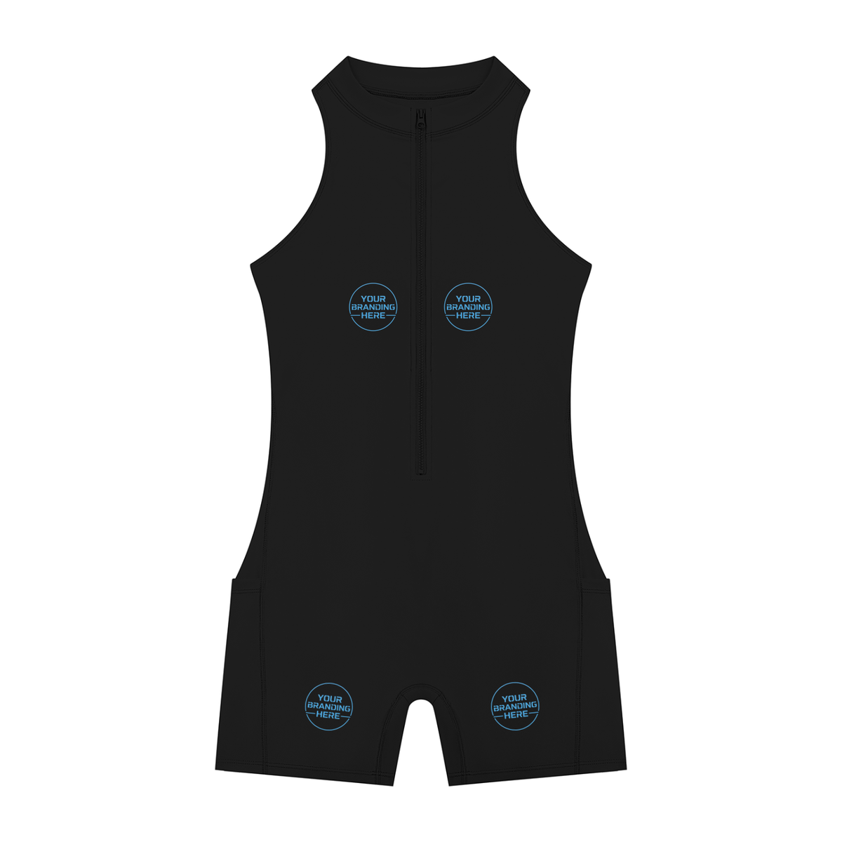 Women’s Quarter-Zip Yoga Romper - WB0076-O001-V2