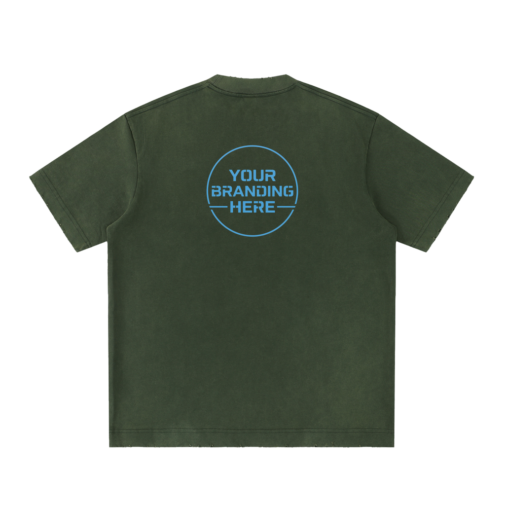 Heavyweight Vintage Washed Frayed T-Shirt - RT0022-C001-V8