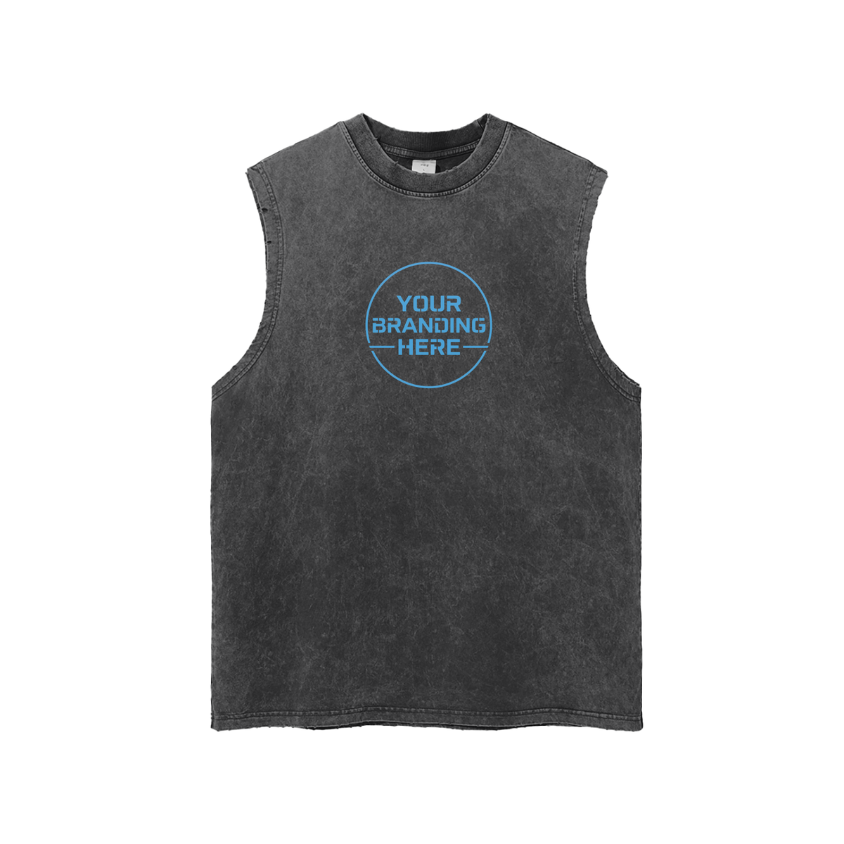 Snow Washed Frayed Hem Tank Top - R00228-C001-V3