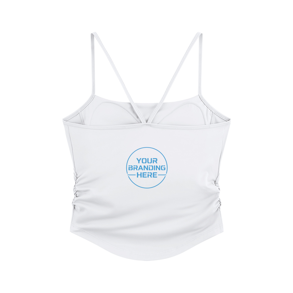 Women's Ruched Yoga Tank Top - WT0277-O001-V2