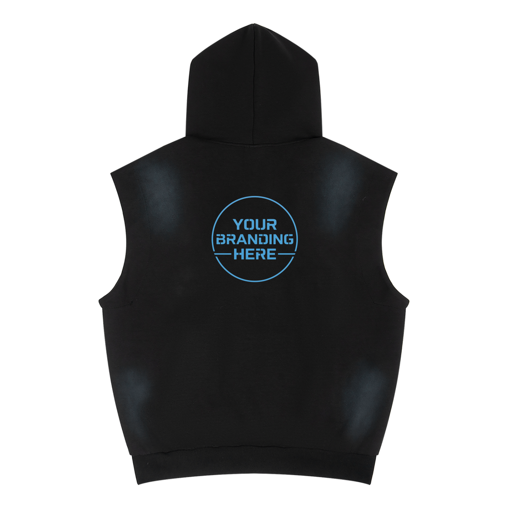 Unisex Vintage Wash Sun Fade Sleeveless Hoodie - UT0174-P001-V2