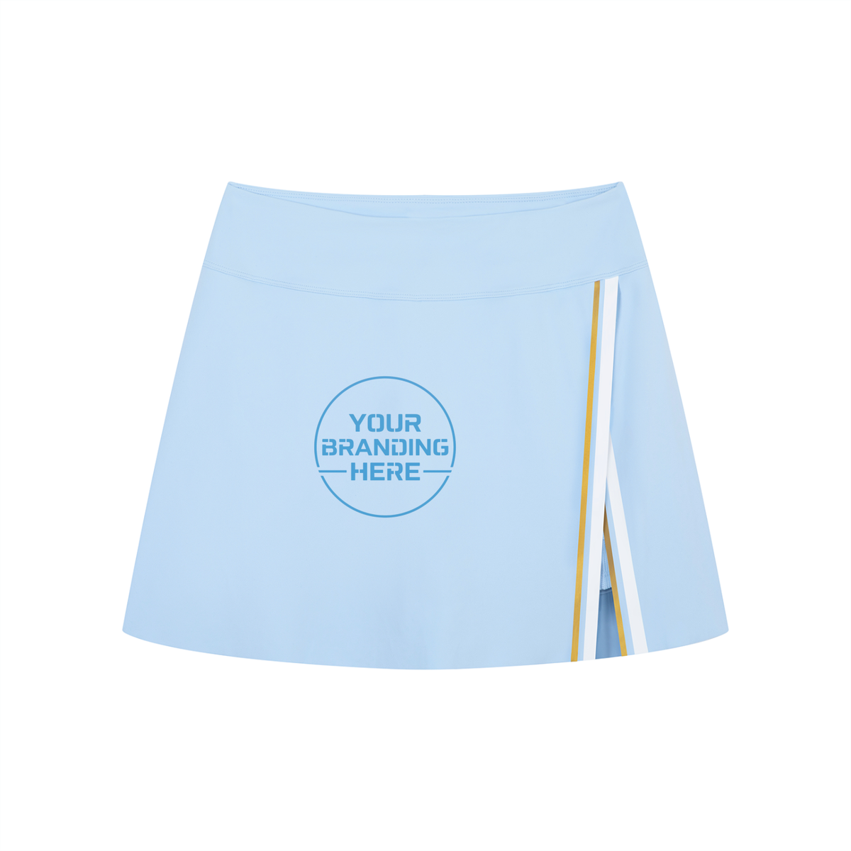 Women's A-Line Contrast Panel Slit Skirt -WB0047-O001-V3