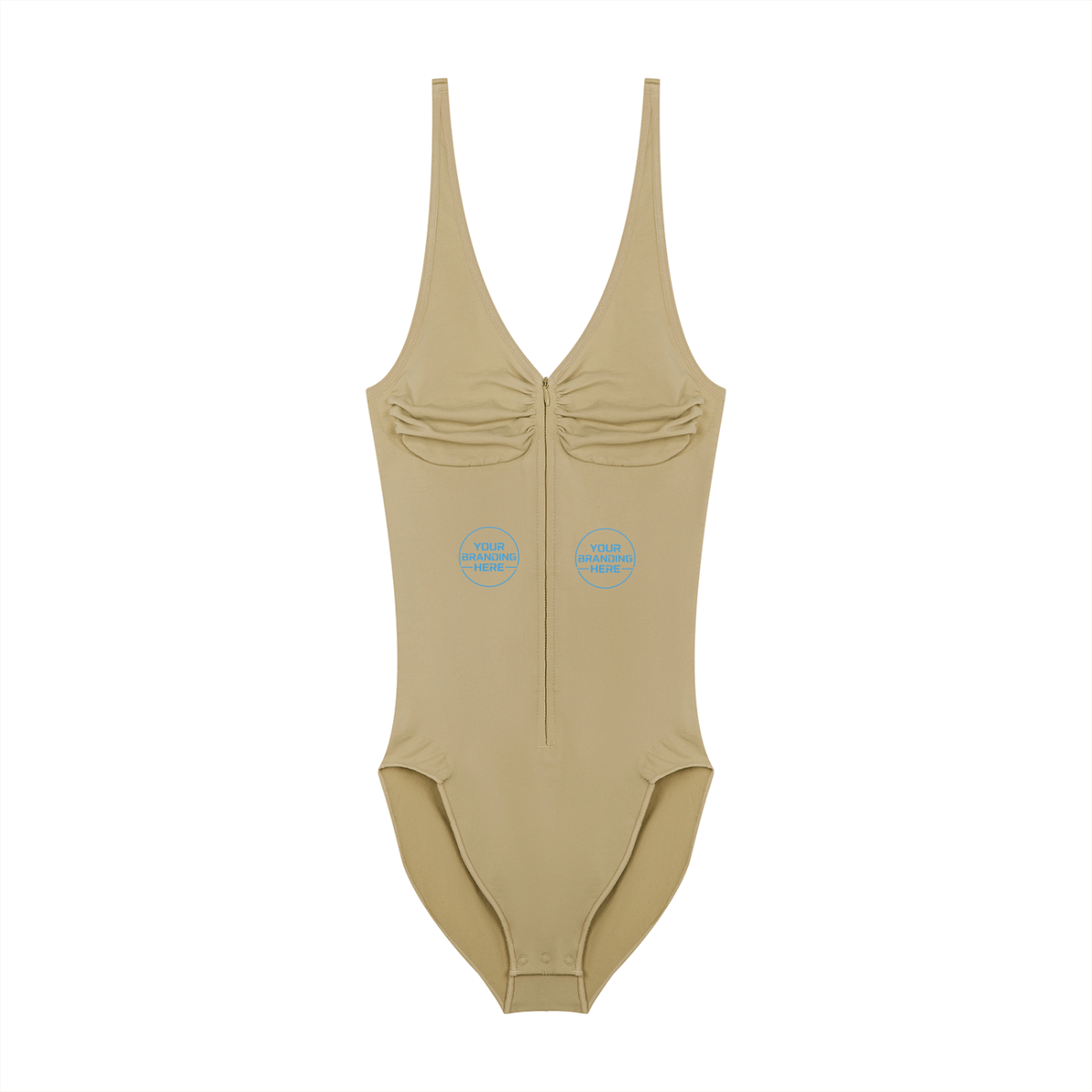 Women’s Full-Zip Ruched Bodysuit - WT0176-O001-V2