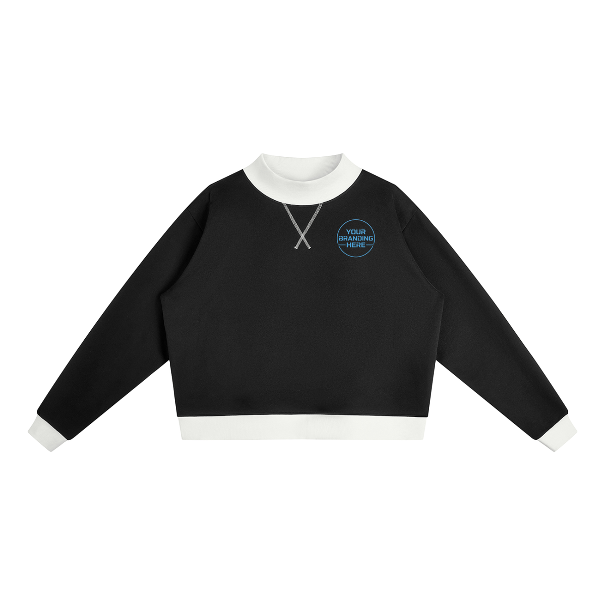 Women’s Mock Neck Crewneck Sweatshirt - WT0211-P001-V2