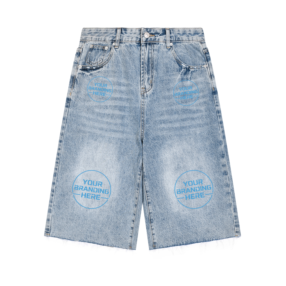 Men’s Vintage Wide Leg Denim Shorts - MB0031-C001-V2