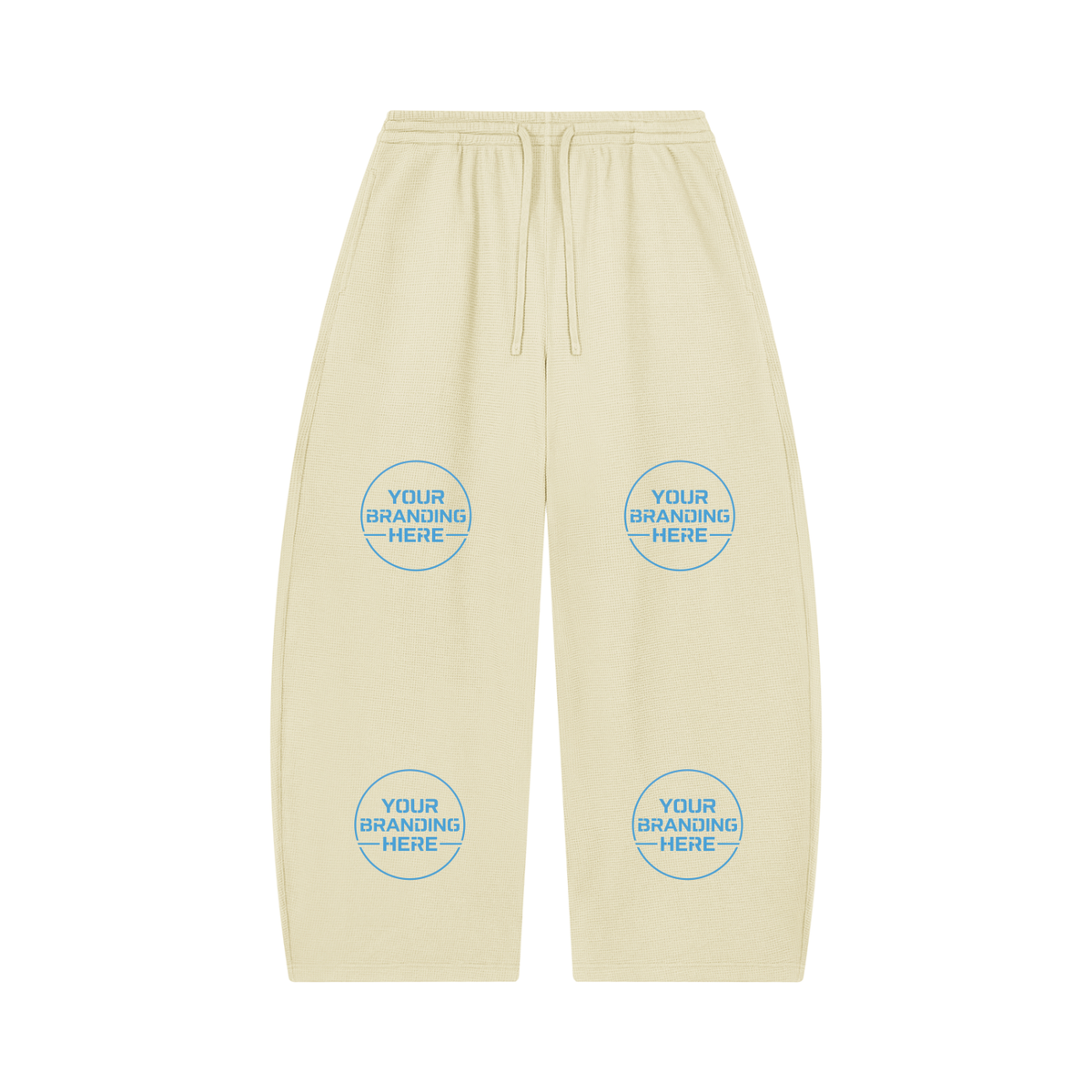 Unisex Waffle Barrel Leg Pants - UB0058-P001-V2