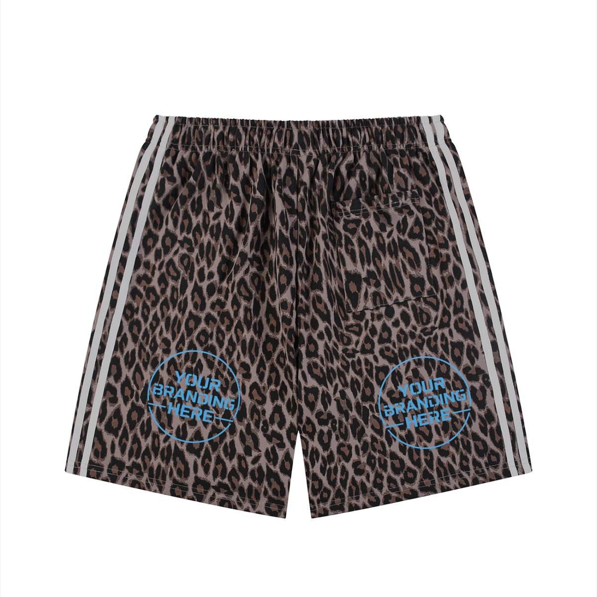 Unisex Heavyweight Leopard Drawstring Shorts - UB0037-C001-V2