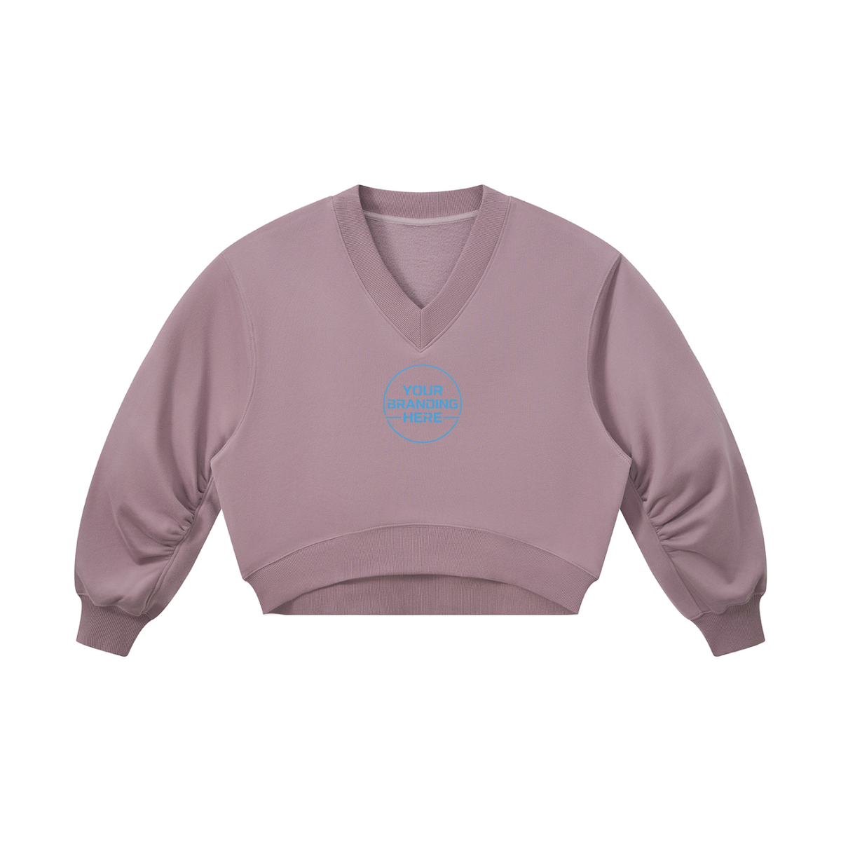 Women’s Crop V-Neck Sweatshirt - WB0067-C001-V2