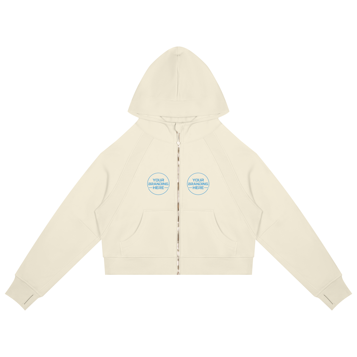 Cropped Zip-Through Hoodie - RP0008-P001-V6