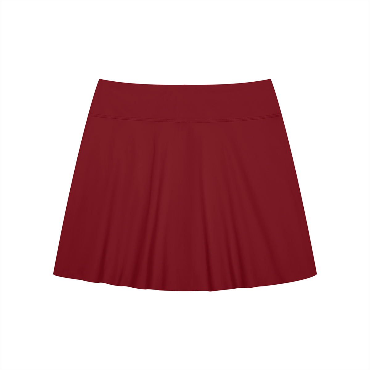Women's A-Line Contrast Panel Slit Skirt -WB0047-O001-V3