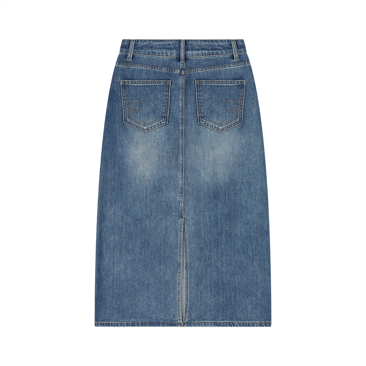 Women’s Vintage Wash Denim Skirt - WB0049-C001-V2