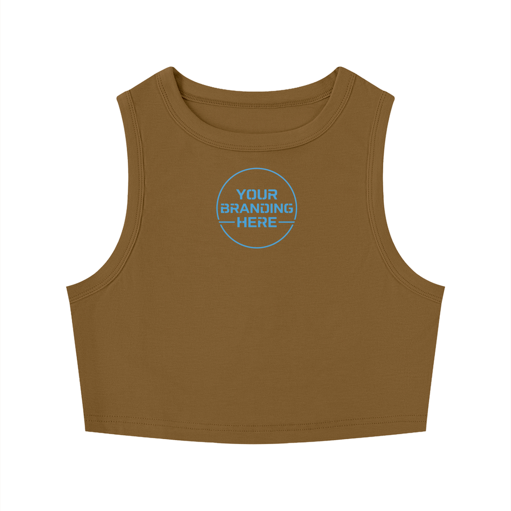 Women's Tight Crewneck Crop Tank Top - WT0082-O001-V2