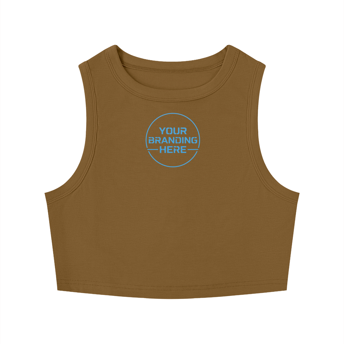 Women's Tight Crewneck Crop Tank Top - WT0082-O001-V2