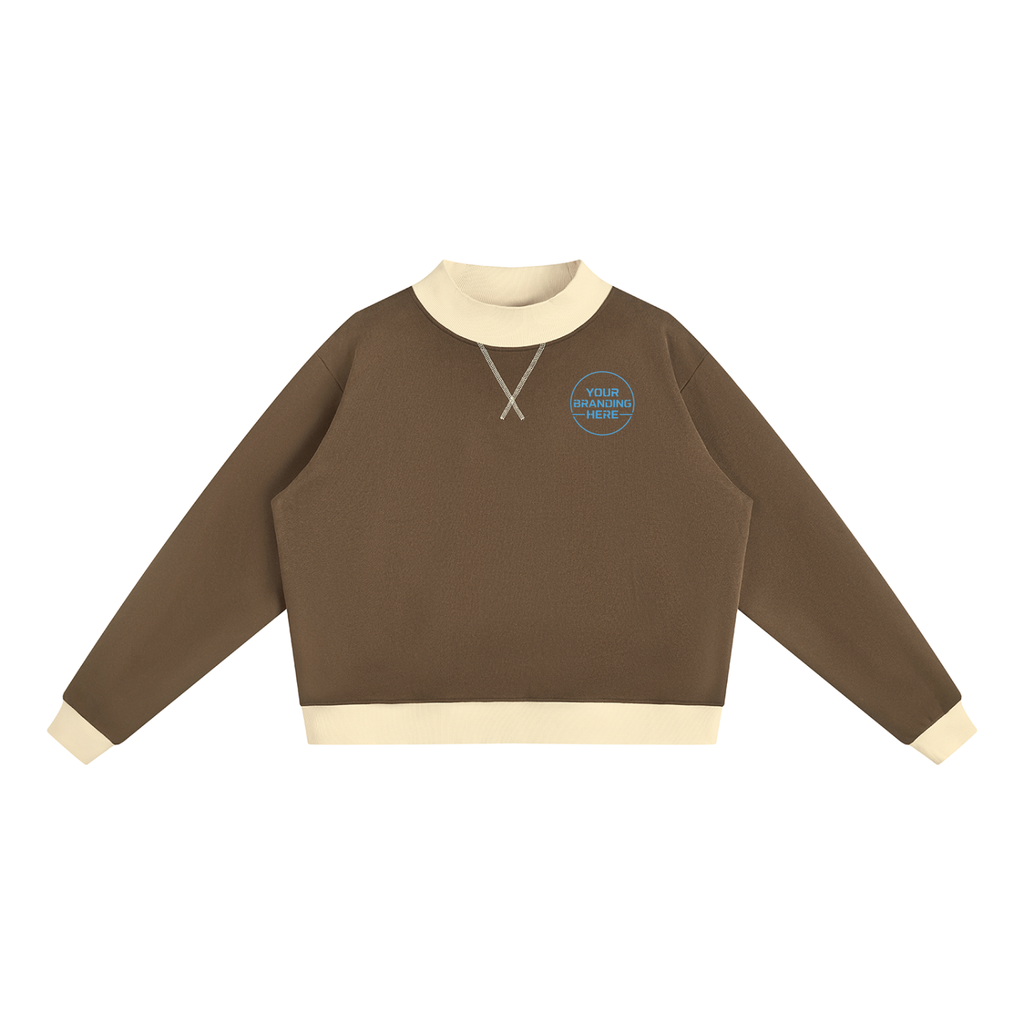 Women’s Mock Neck Crewneck Sweatshirt - WT0211-P001-V2