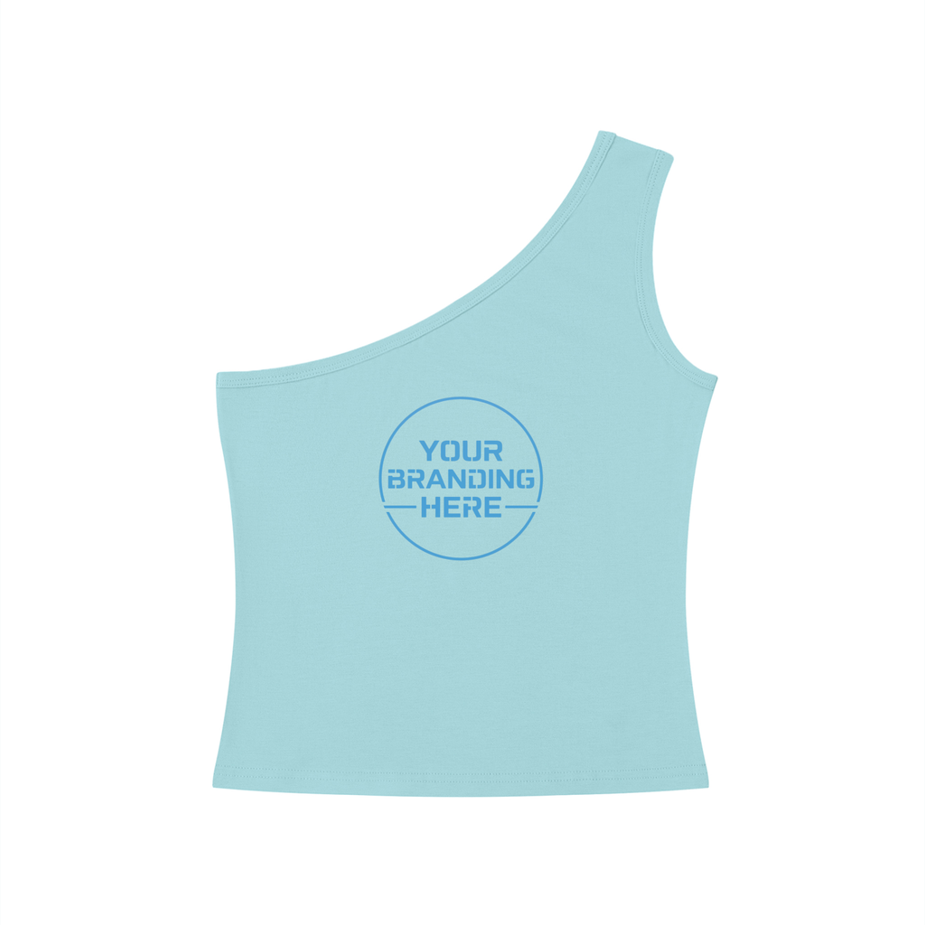 Women's One-Shoulder Crop Tank Top - WT0079-O001-V2