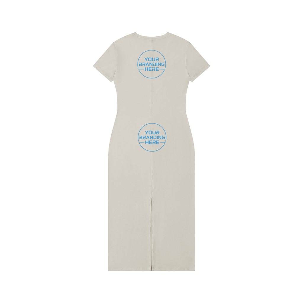 Women's V-Neck Short Sleeve Maxi Dress - WO0001-O001-V2