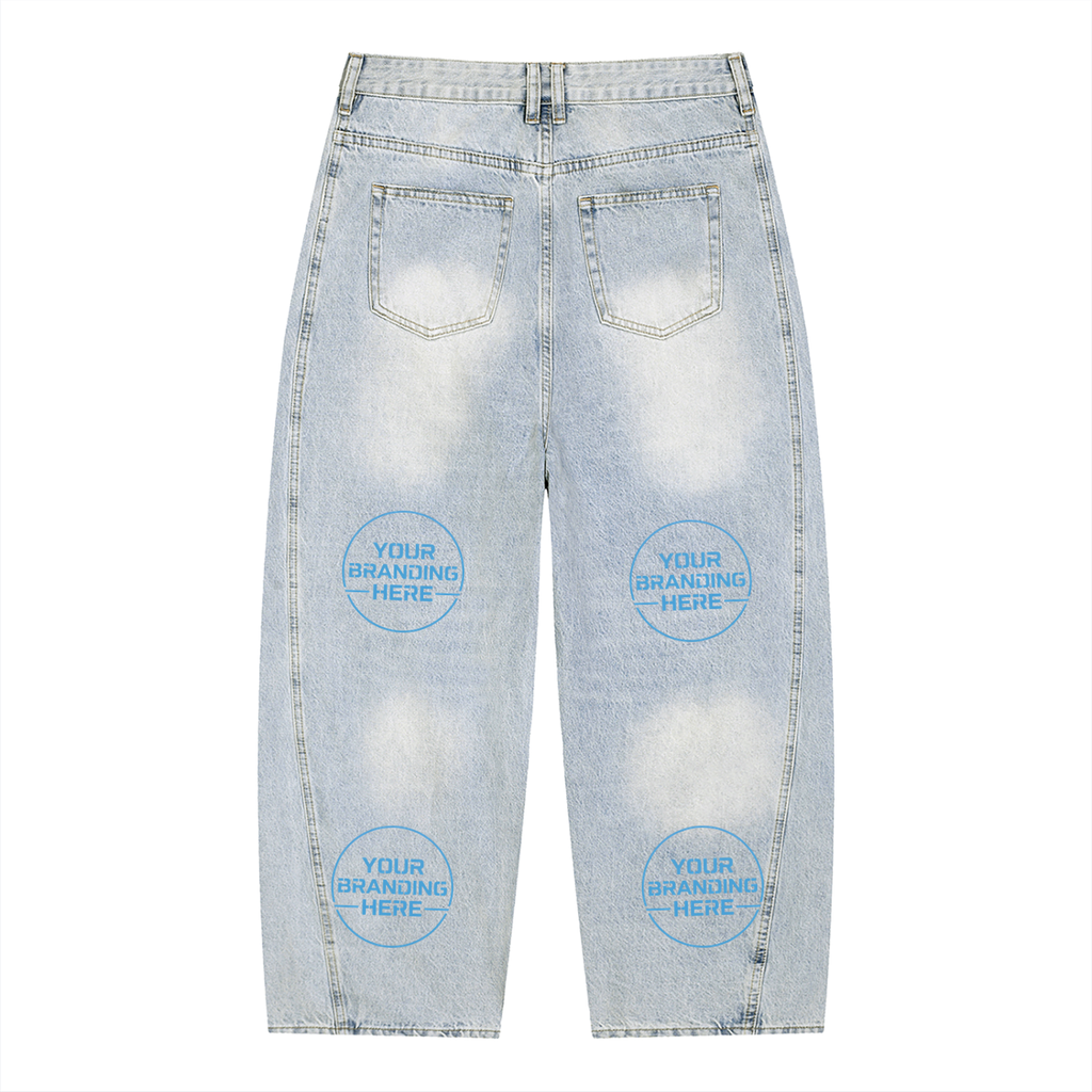 Men's Vintage Wash Sunfade Barrel Leg Jeans - MB0010-C001-V2