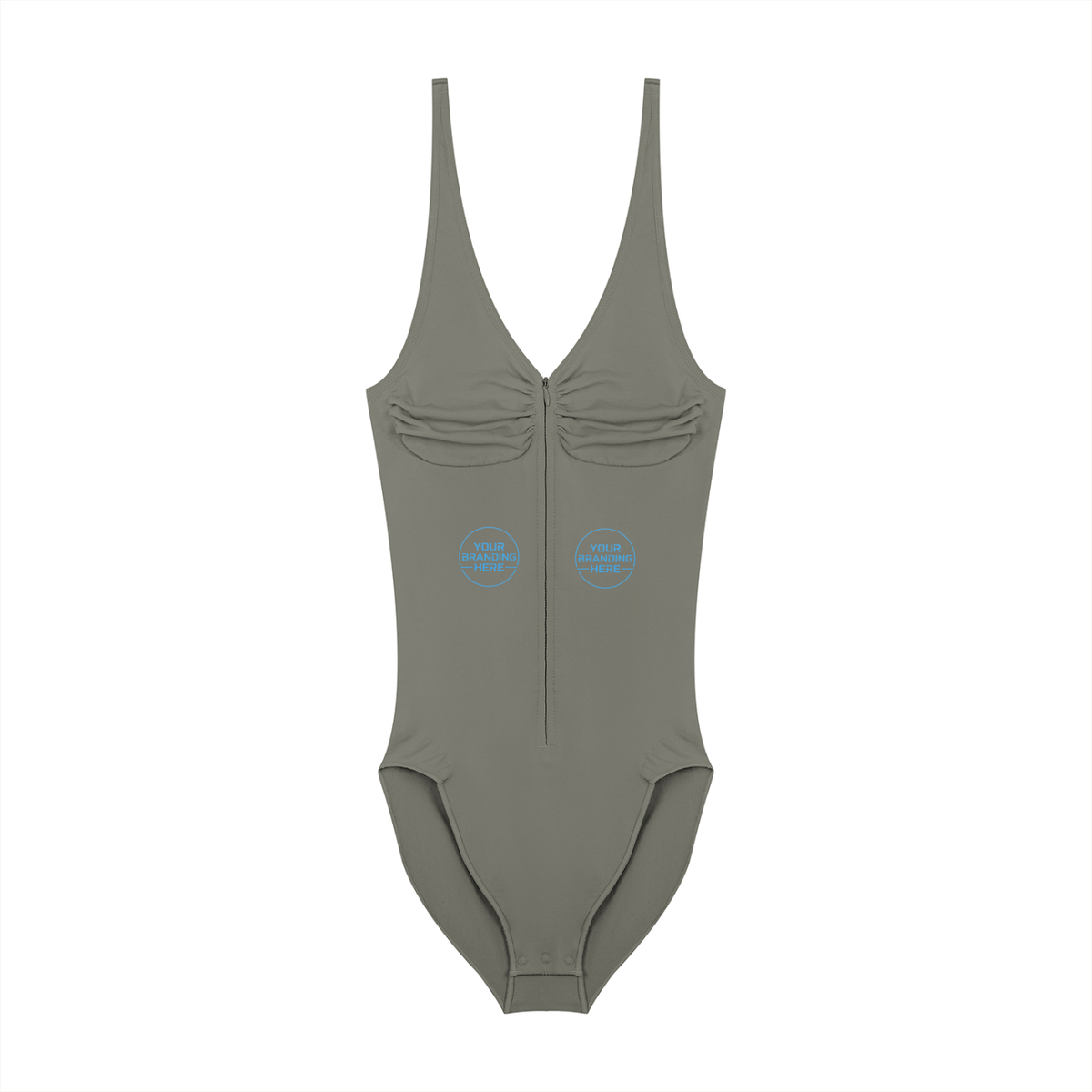 Women’s Full-Zip Ruched Bodysuit - WT0176-O001-V2