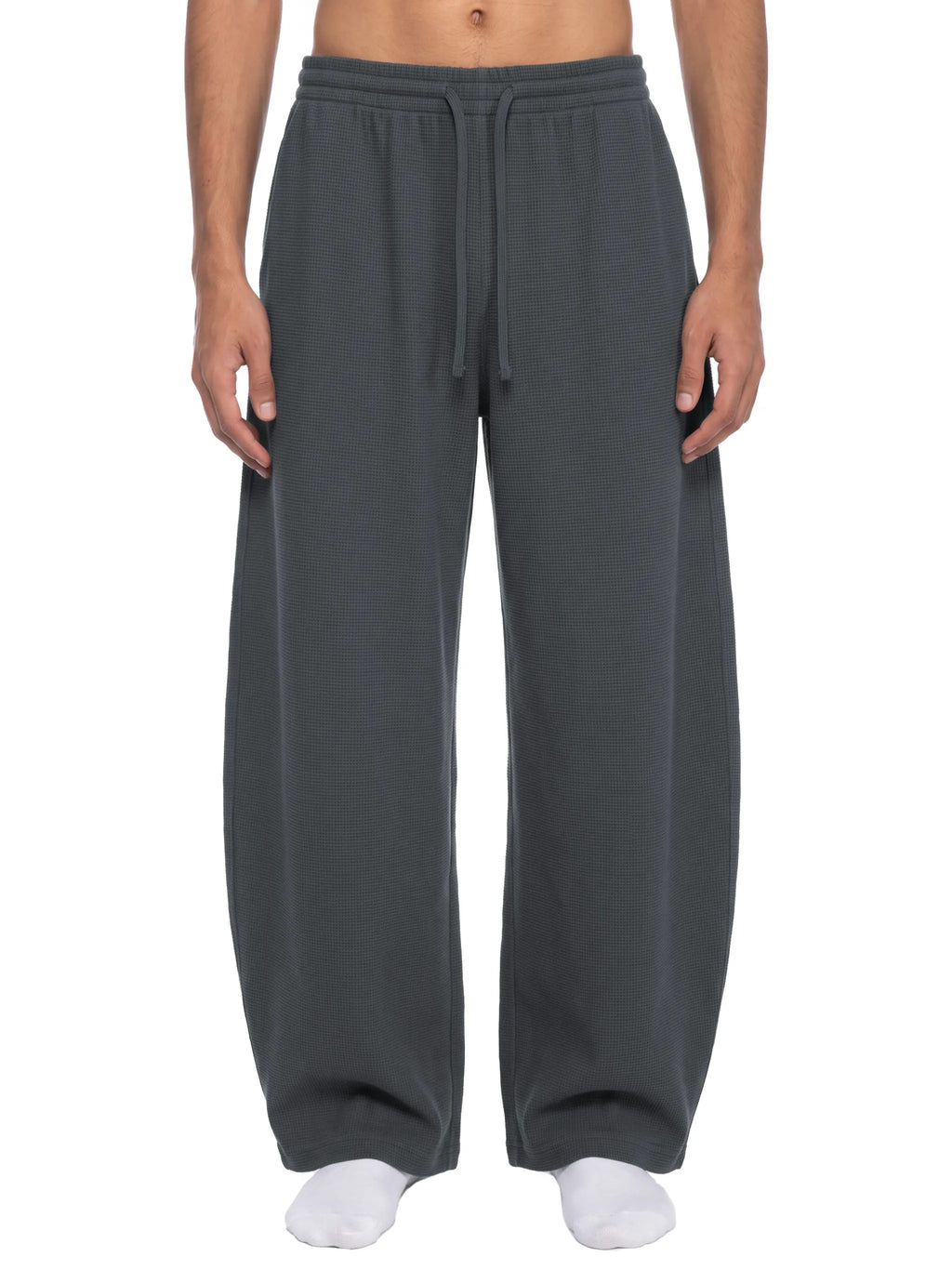 Unisex Waffle Barrel Leg Pants - UB0058-P001-V2