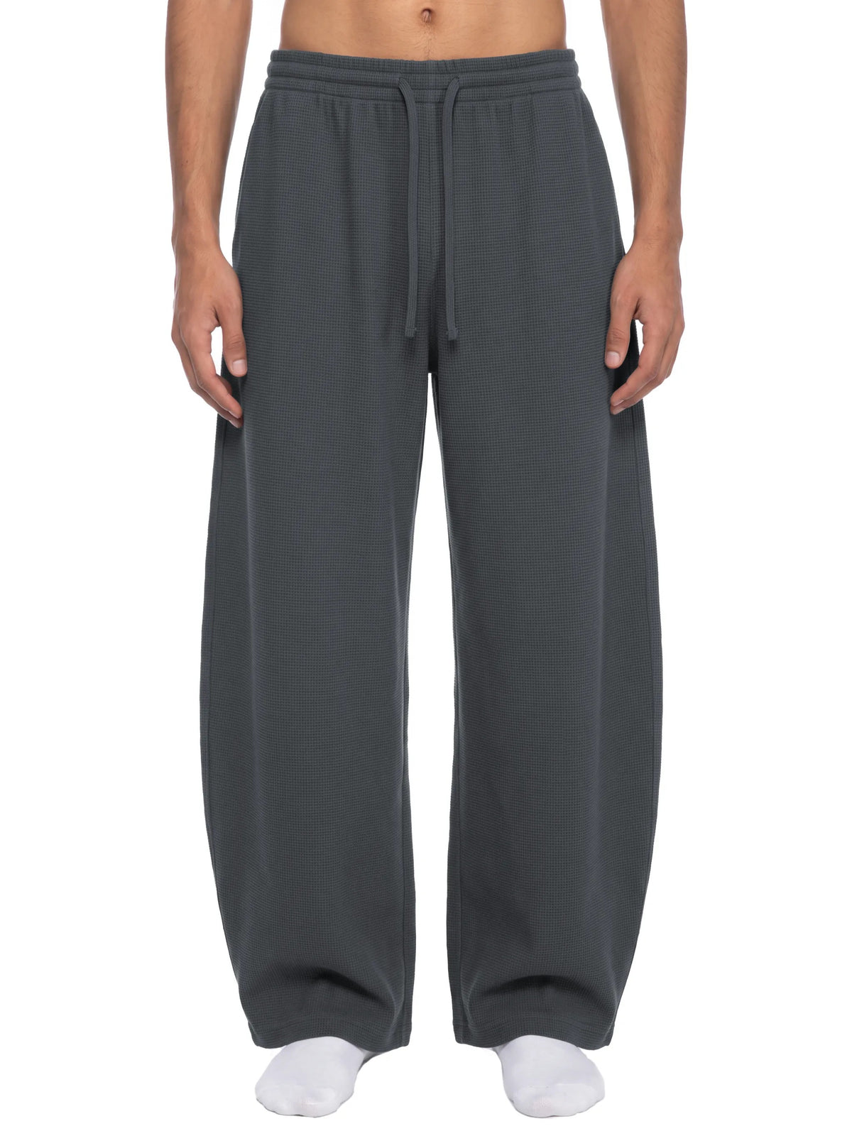 Unisex Waffle Barrel Leg Pants - UB0058-P001-V2