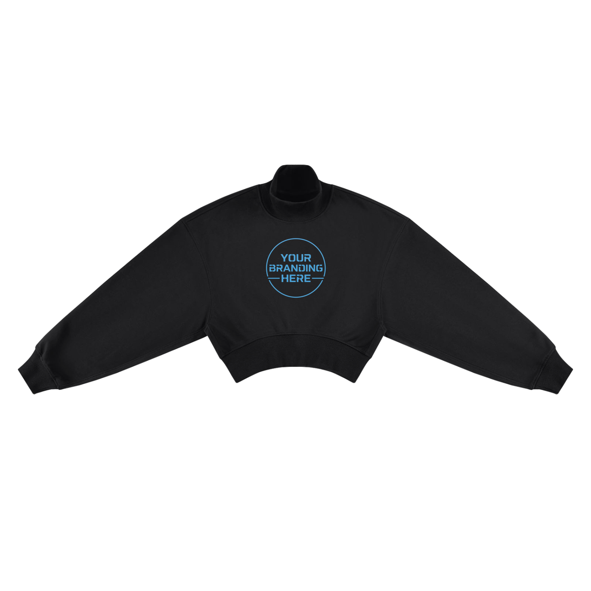 Women's Crop Mock Neck Sweatshirt - WT0280-C001-V2
