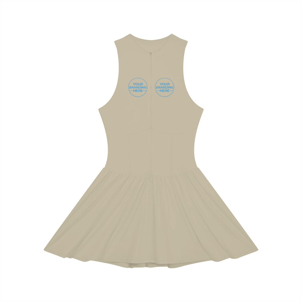 Women’s Ruched Sleeveless Full-Zip Dress - WO0015-O001-V2