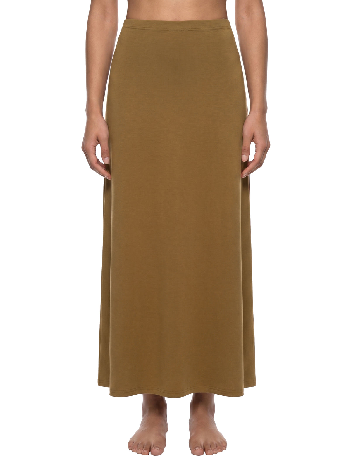 Women's Solid Color Knit Maxi Skirt - WB0027-O001-V2