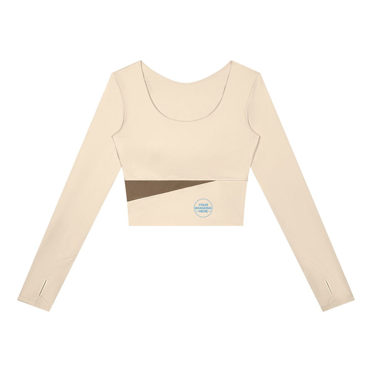 Women's Panelled Long Sleeve Yoga T-Shirt - WT0257-P001-V2