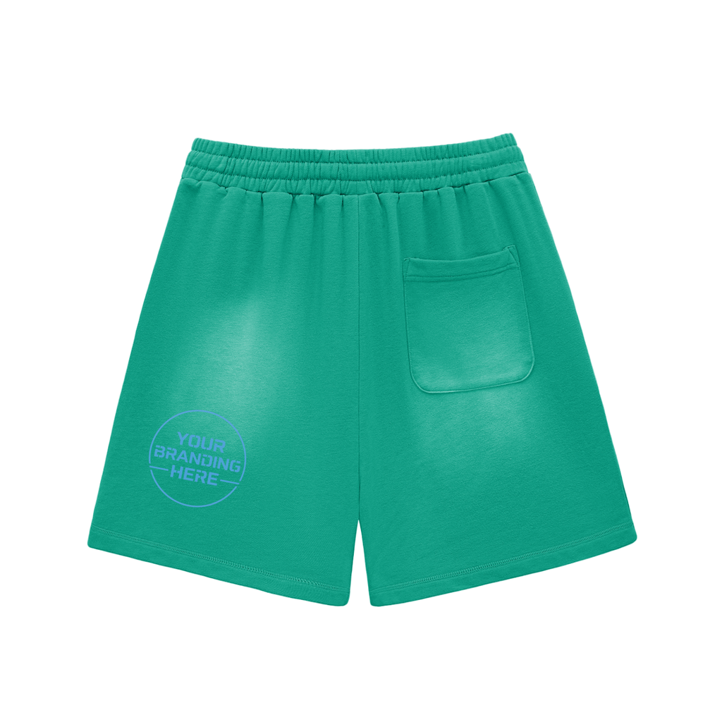 Sun Fade Raw Edge Cotton Shorts - RG0003-C001-V2