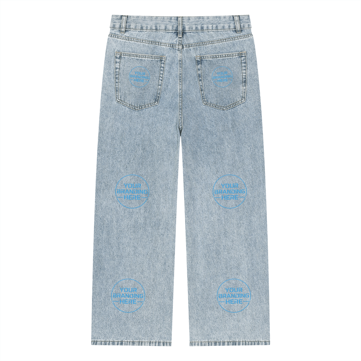 Unisex Vintage Wash Straight Leg Jeans - UB0029-C001-V2