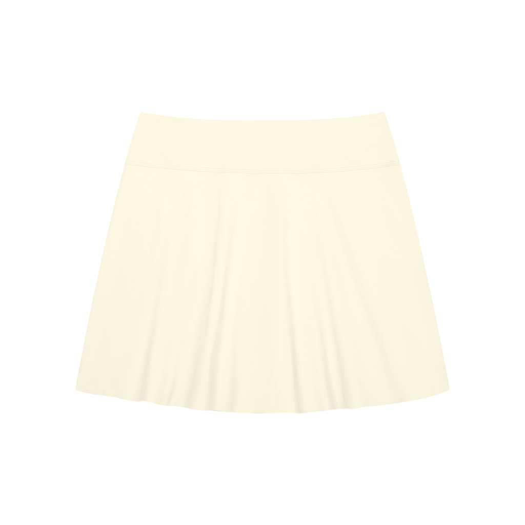 Women's A-Line Contrast Panel Slit Skirt -WB0047-O001-V3