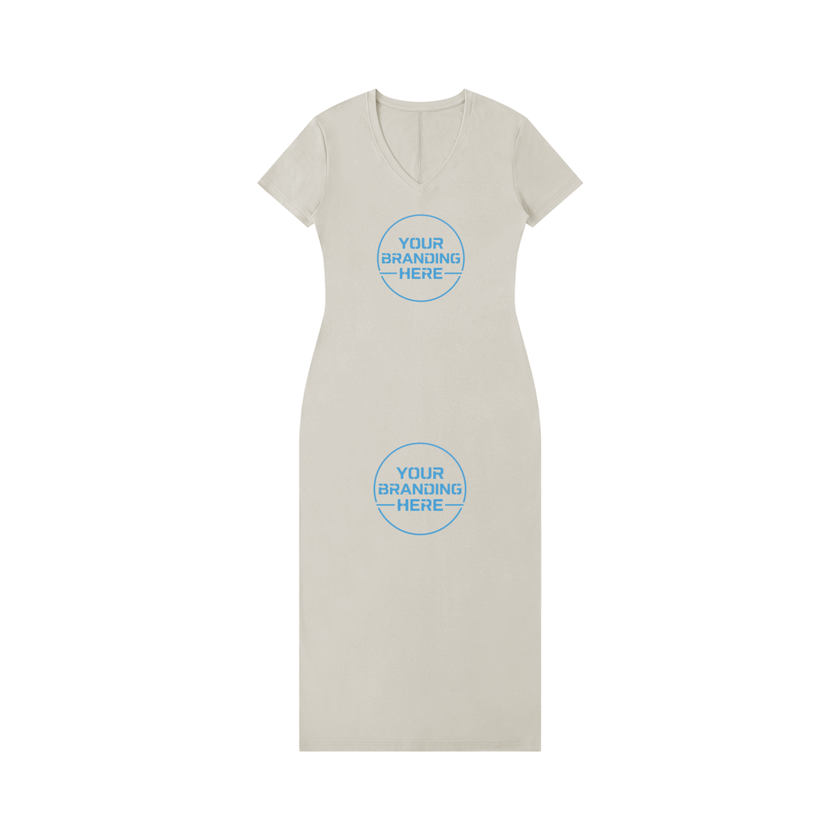 Women's V-Neck Short Sleeve Maxi Dress - WO0001-O001-V2
