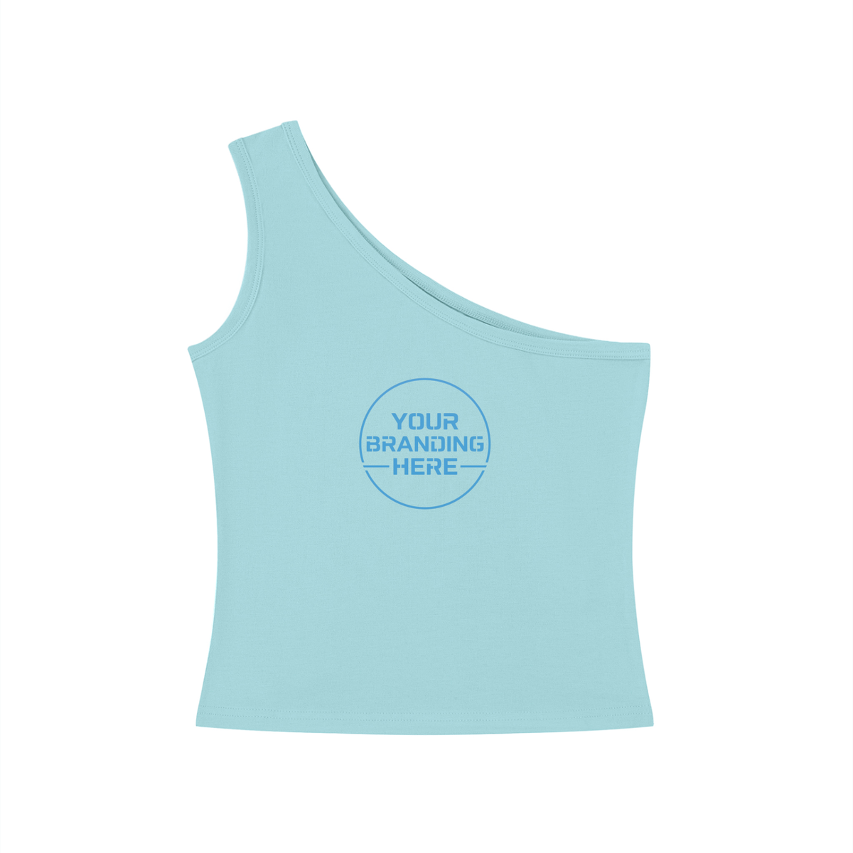 Women's One-Shoulder Crop Tank Top - WT0079-O001-V2