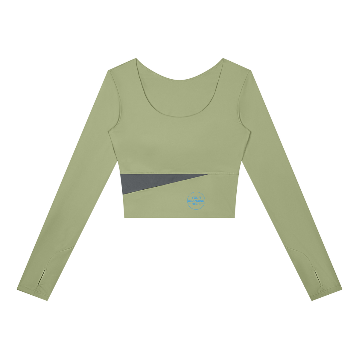 Women's Panelled Long Sleeve Yoga T-Shirt - WT0257-P001-V2