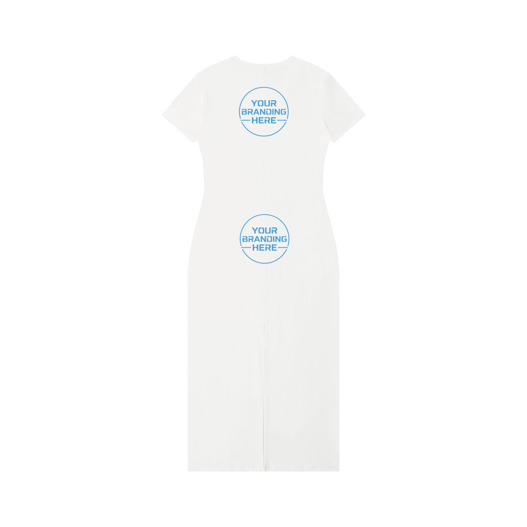 Women's V-Neck Short Sleeve Maxi Dress - WO0001-O001-V2