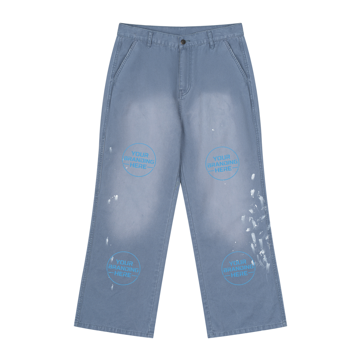 Men's Vintage Wash Splatter Denim Jeans - MB0046-C001-V2