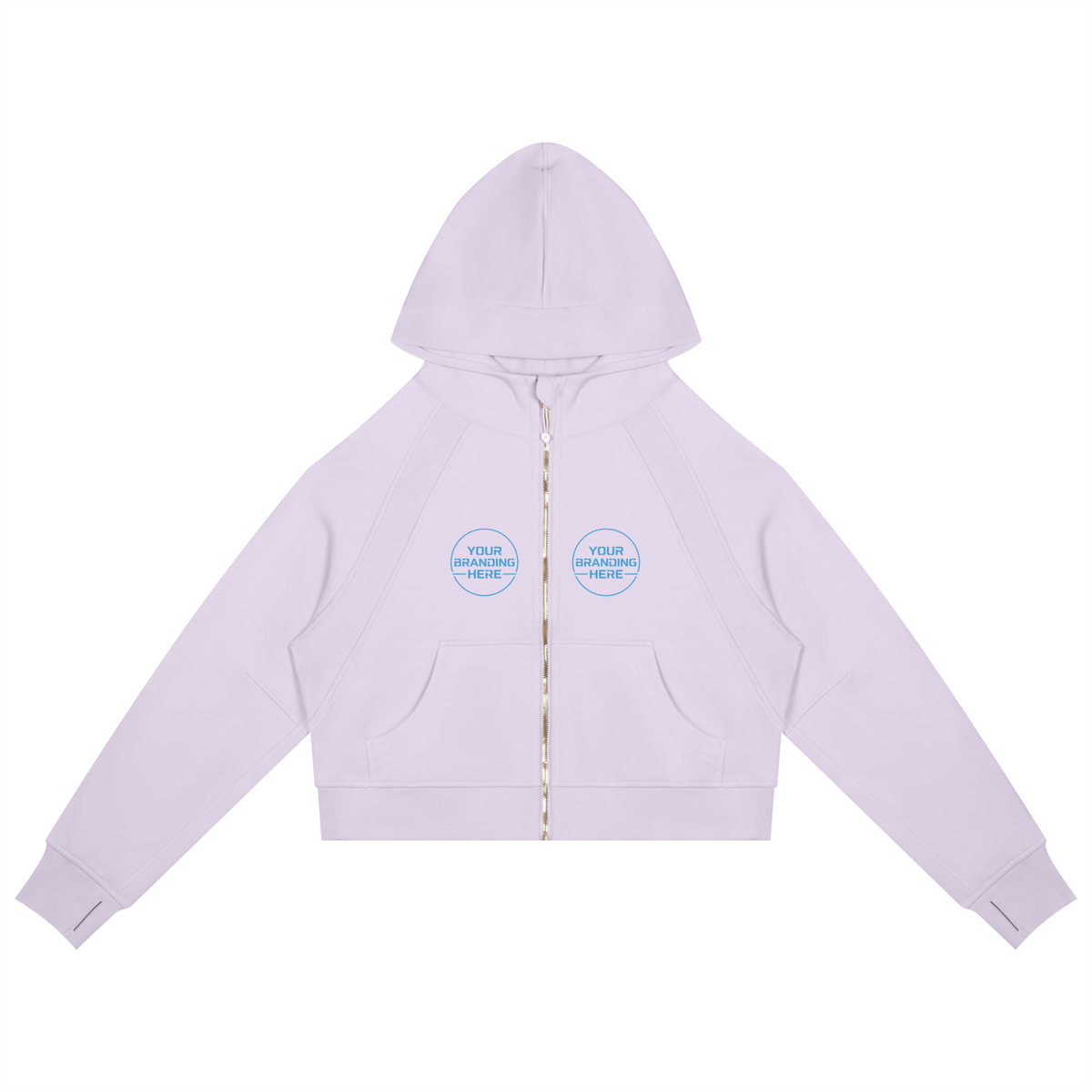 Cropped Zip-Through Hoodie - RP0008-P001-V6
