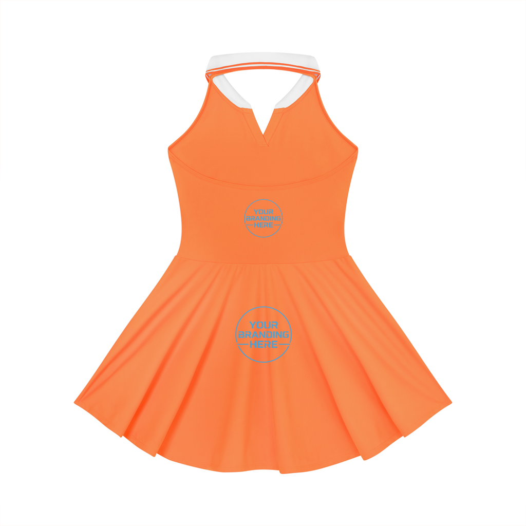 Women's Collared Halter A-Line Tennis Dress - WO0008-P001-V2