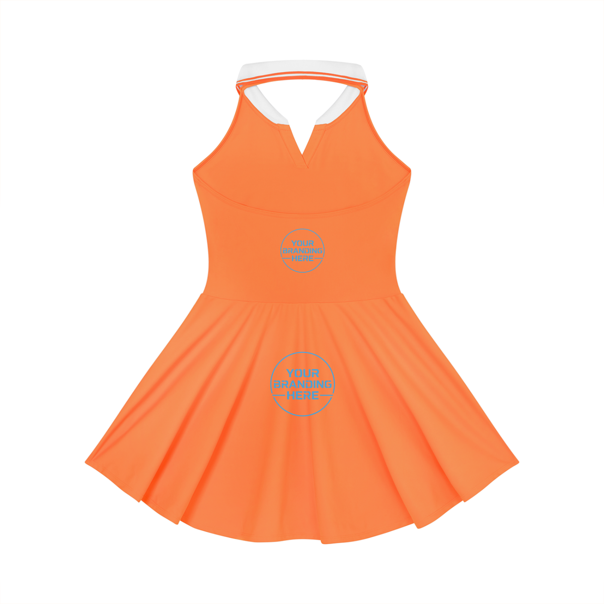 Women's Collared Halter A-Line Tennis Dress - WO0008-P001-V2