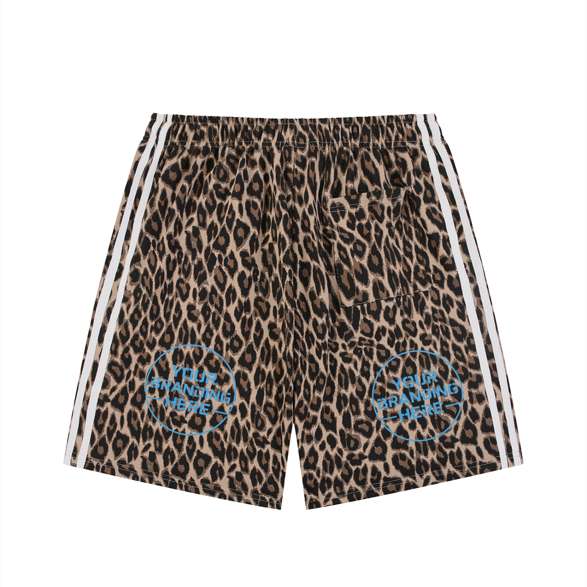 Unisex Heavyweight Leopard Drawstring Shorts - UB0037-C001-V2