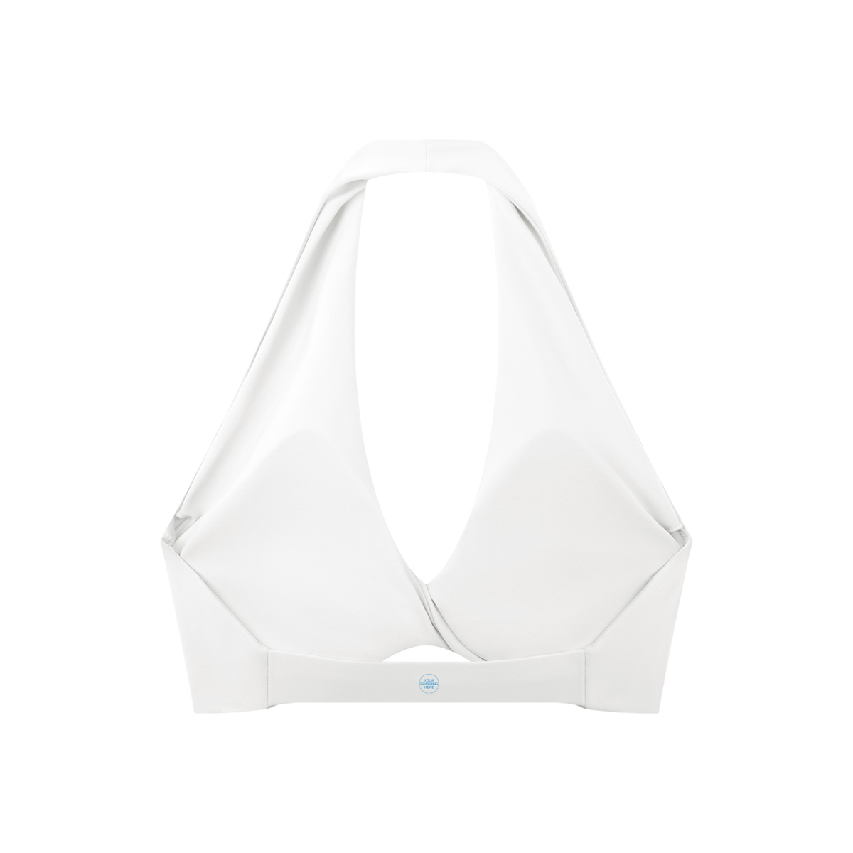 Women's Pleated Halter Sports Bra - WT0063-O001-V2