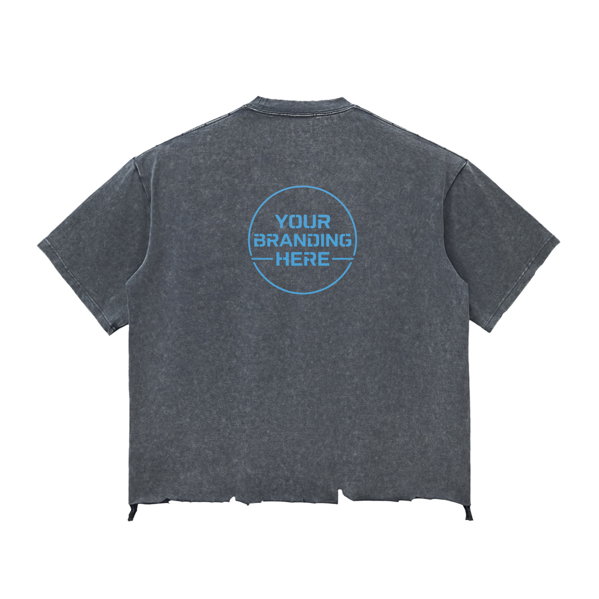 Snow Wash Raw-Hem Boxy T-shirt - RT0058-C001-V3