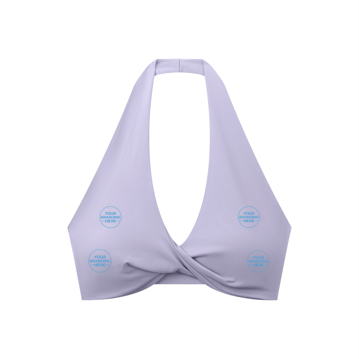 Women's Pleated Halter Sports Bra - WT0063-O001-V2