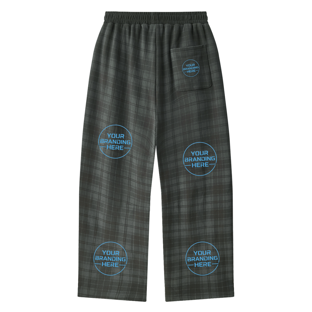 Unisex Plaid Straight Leg Pants - WB0112-C001-V2