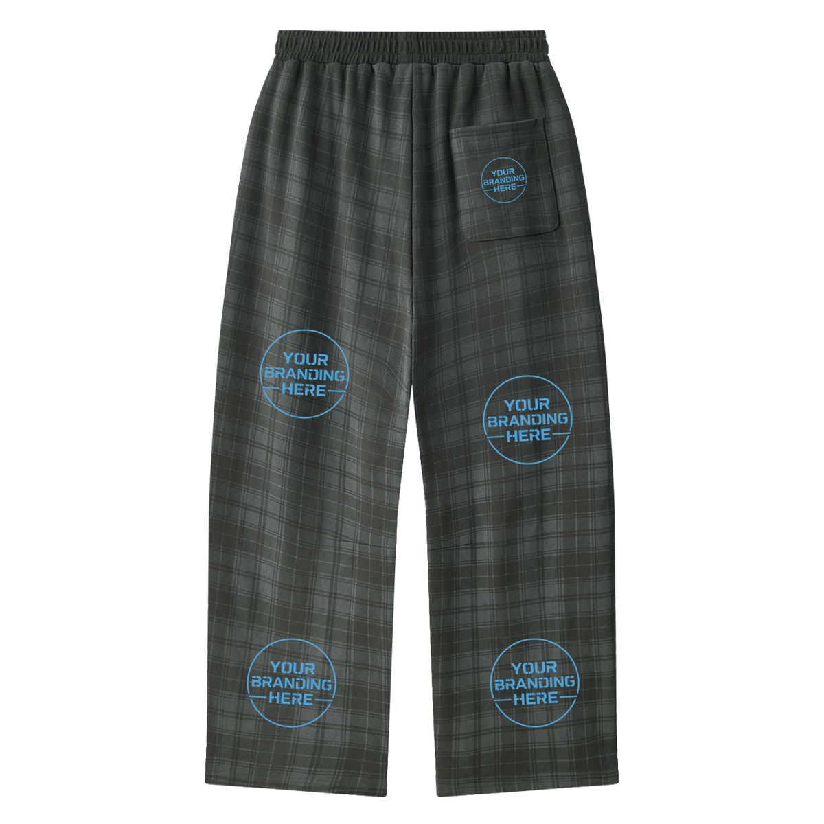 Unisex Plaid Straight Leg Pants - WB0112-C001-V2