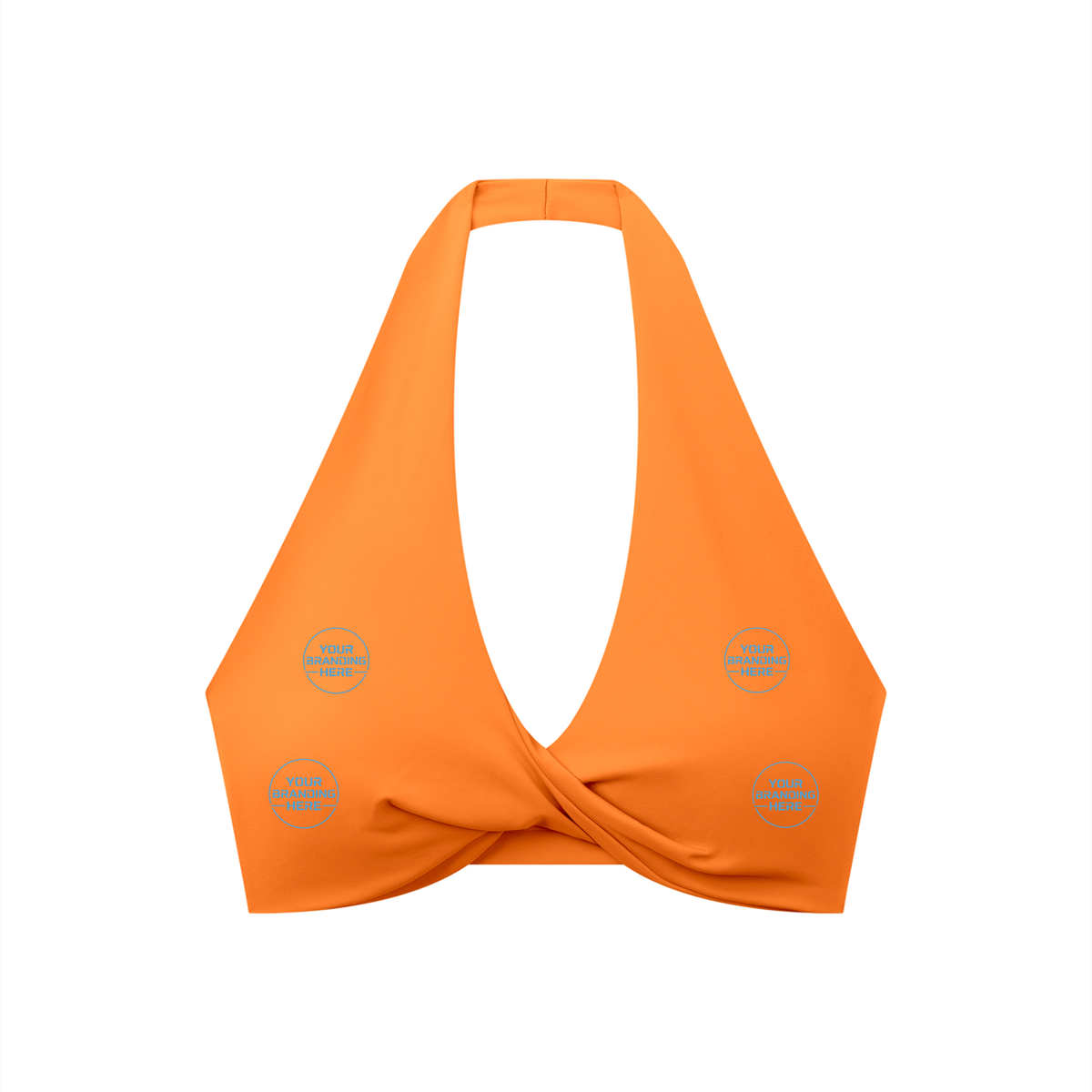 Women's Pleated Halter Sports Bra - WT0063-O001-V2