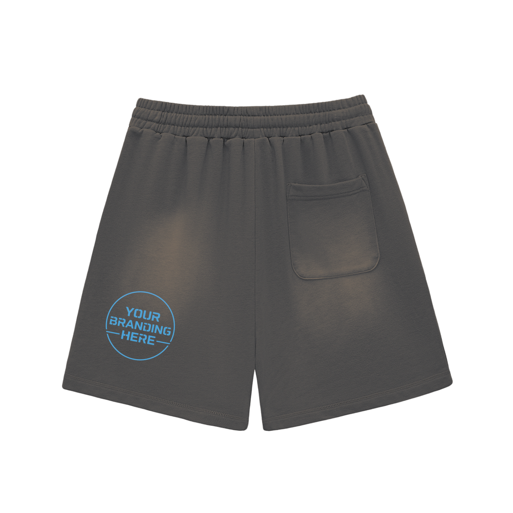 Sun Fade Raw Edge Cotton Shorts - RG0003-C001-V2