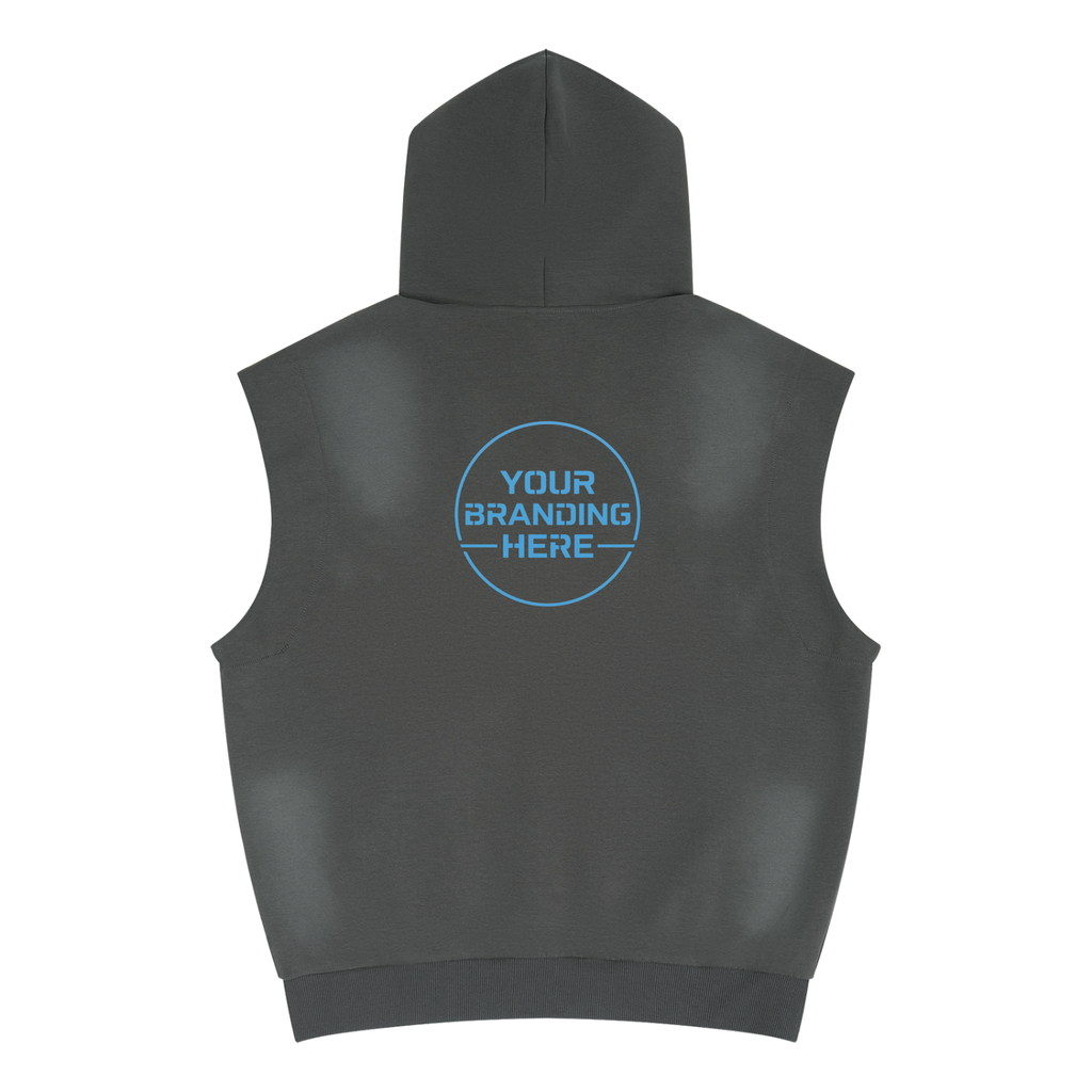 Unisex Vintage Wash Sun Fade Sleeveless Hoodie - UT0174-P001-V2