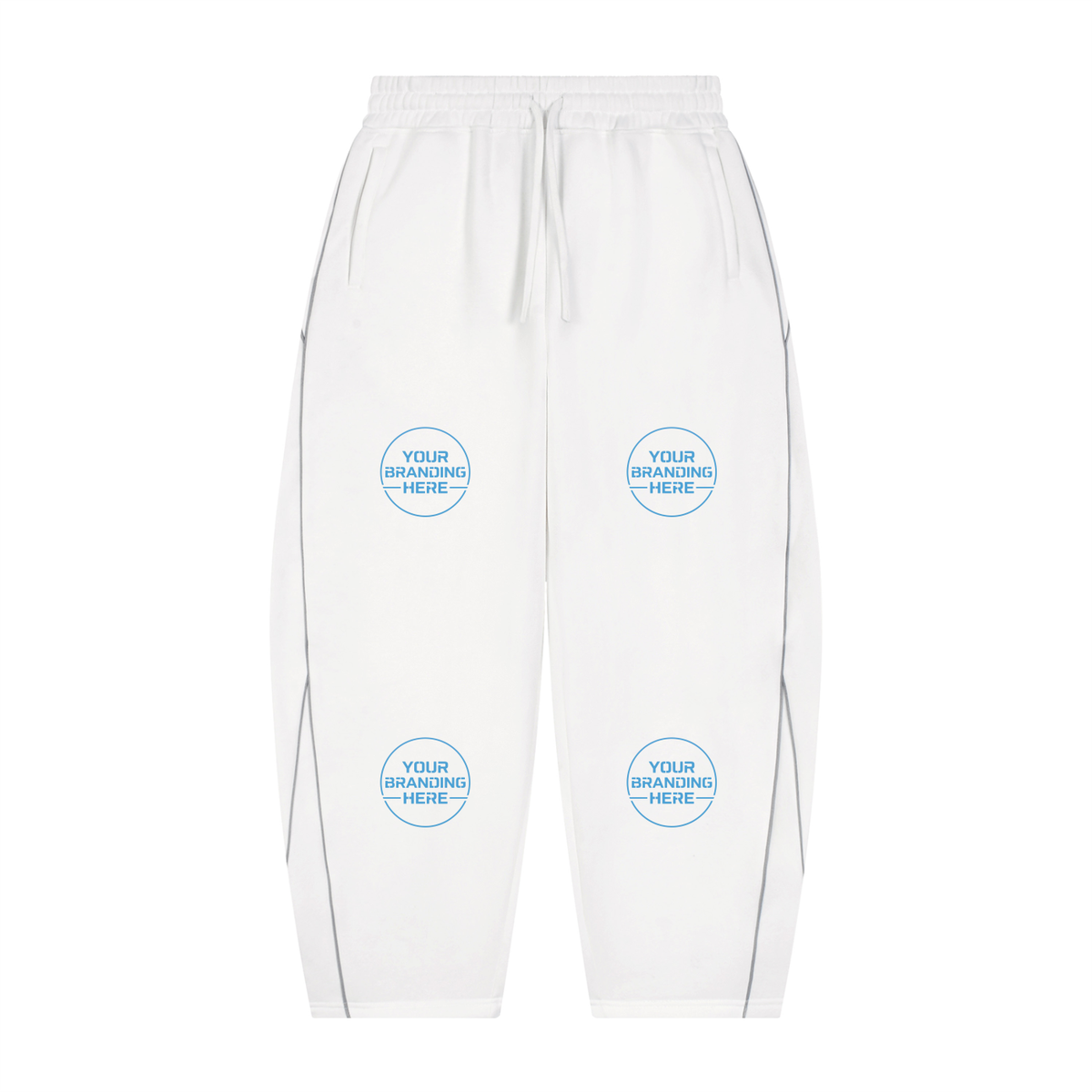 Unisex Piping Fleece Barrel Leg Sweatpants - UB0076-C001-V2